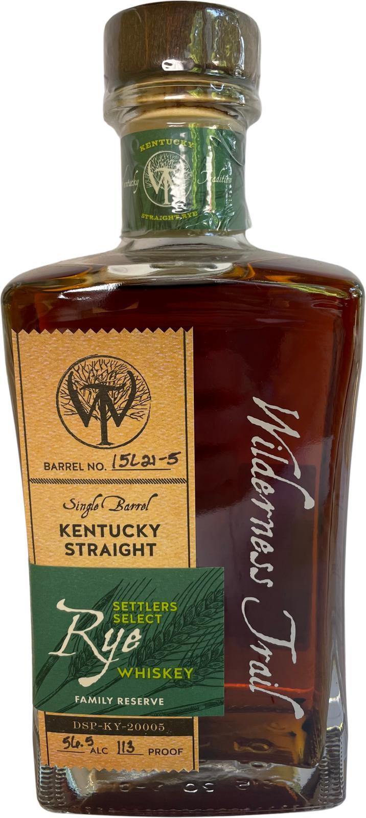 Wilderness Trail Settlers Select Rye Family Reserve - Single Barrel