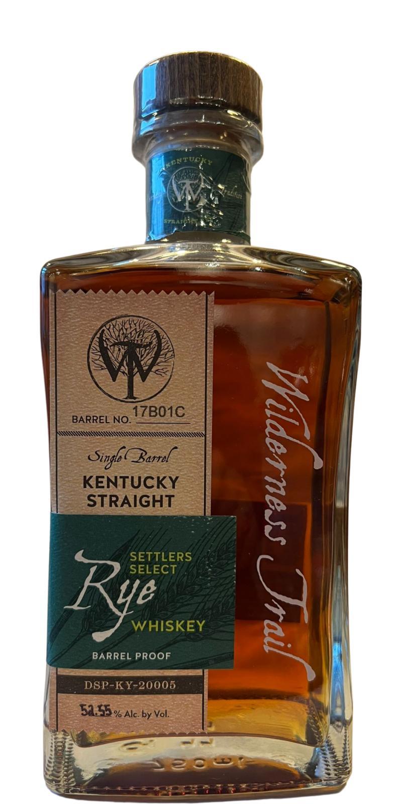 Wilderness Trail Settlers Select Rye Single Barrel