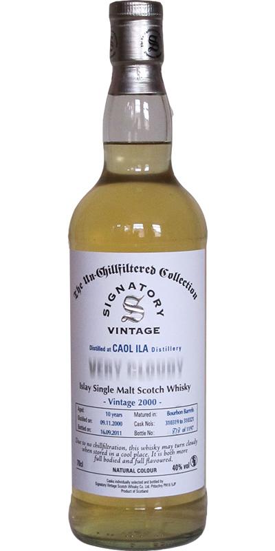 Caol Ila 2000 SV The Un-Chillfiltered Collection - Very Cloudy