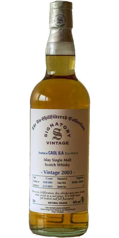 Caol Ila 2003 SV The Un-Chillfiltered Collection