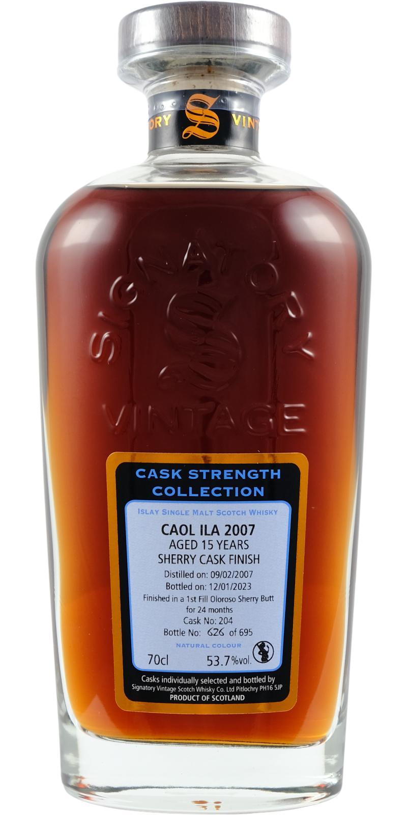 Caol Ila 2007 SV Cask Strength Collection