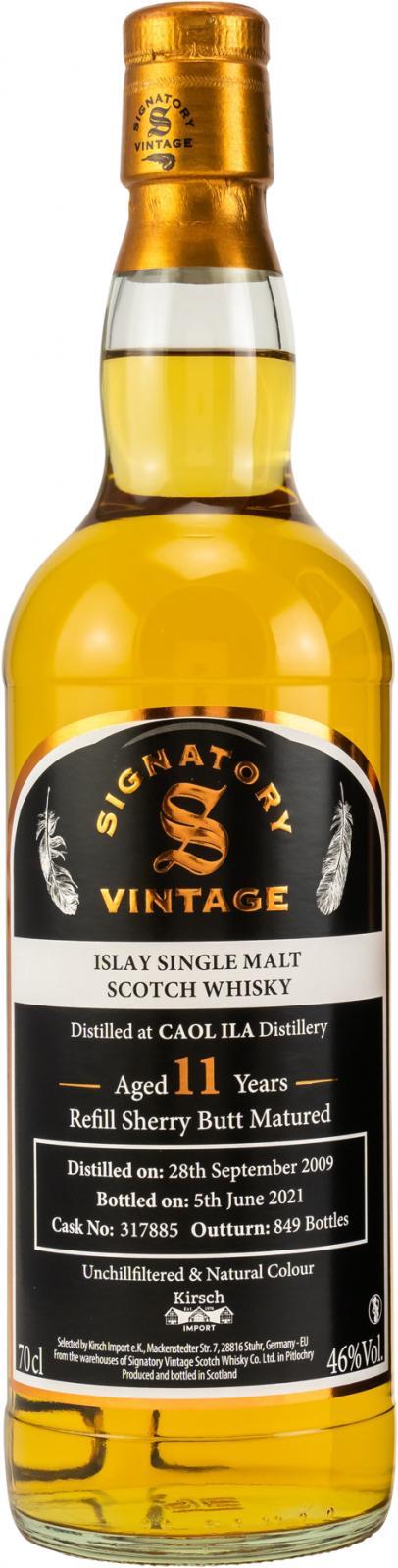 Caol Ila 2009 SV Unchillfiltered & Natural Colour