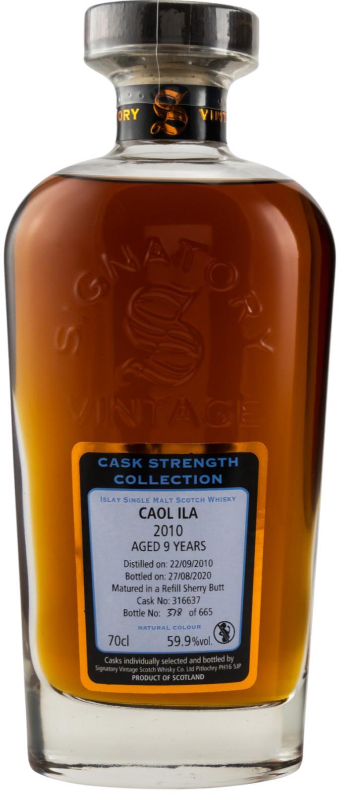 Caol Ila 2010 SV Cask Strength Collection