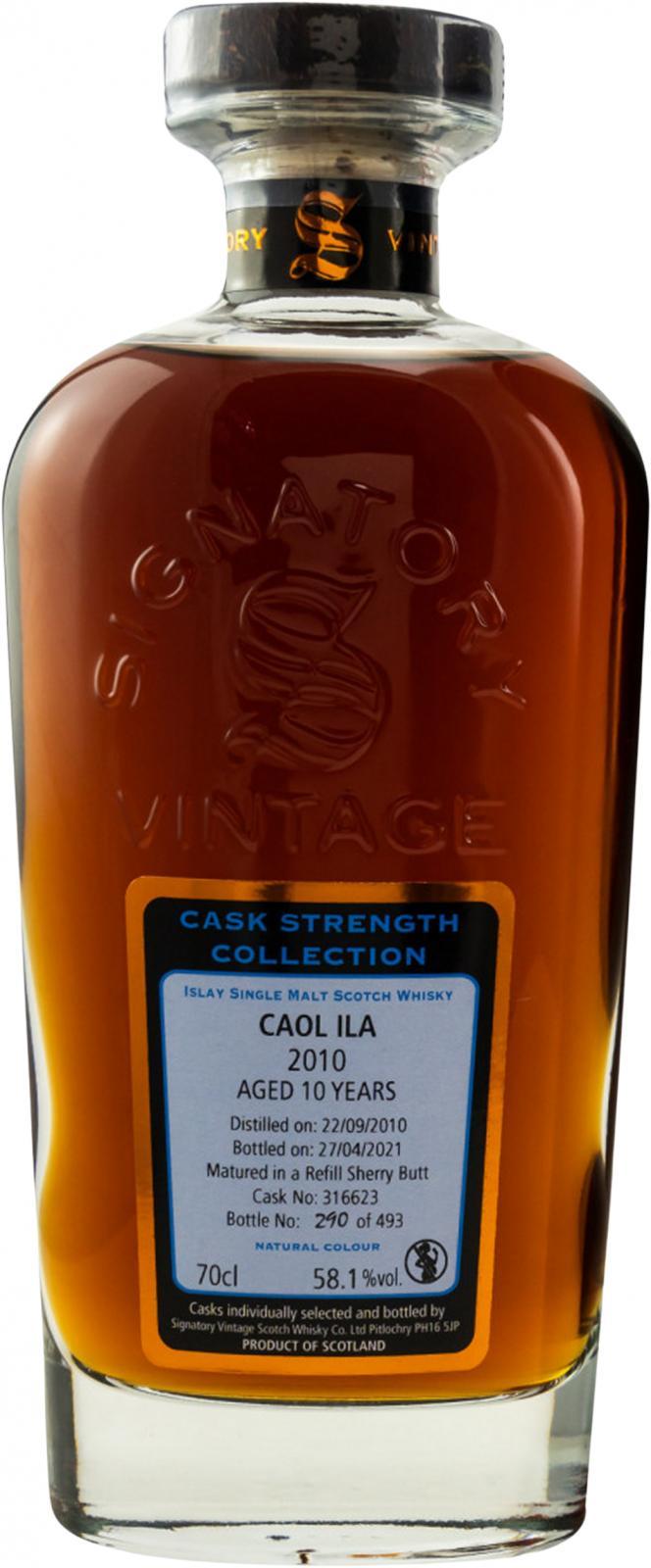 Caol Ila 2010 SV Cask Strength Collection