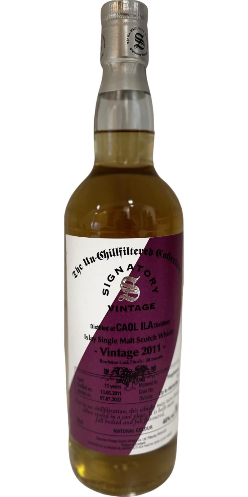 Caol Ila 2011 SV The Un-Chillfiltered Collection