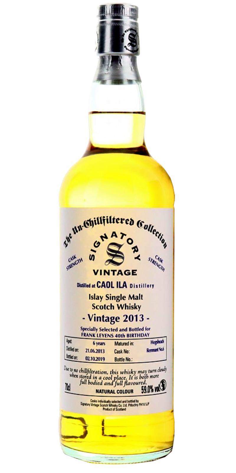 Caol Ila 2013 SV The Un-Chillfiltered Collection - Cask Strength