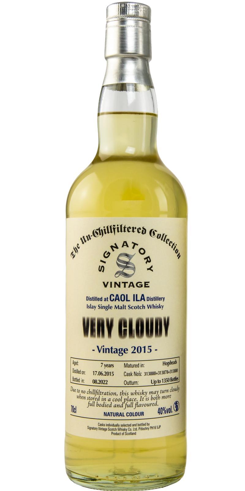 Caol Ila 2015 SV The Un-Chillfiltered Collection - Very Cloudy