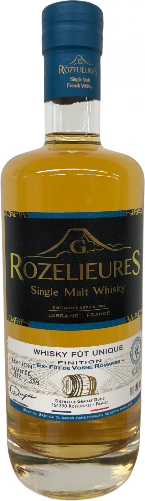 G. Rozelieures Ex-Fût Vosne Romanée Whisky Fût Unique