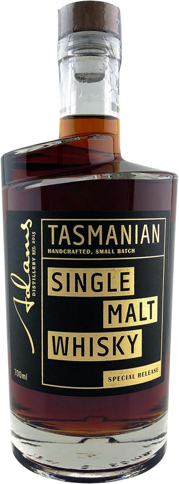 Adams Tasmanian Single Malt Whisky Mild Peat
