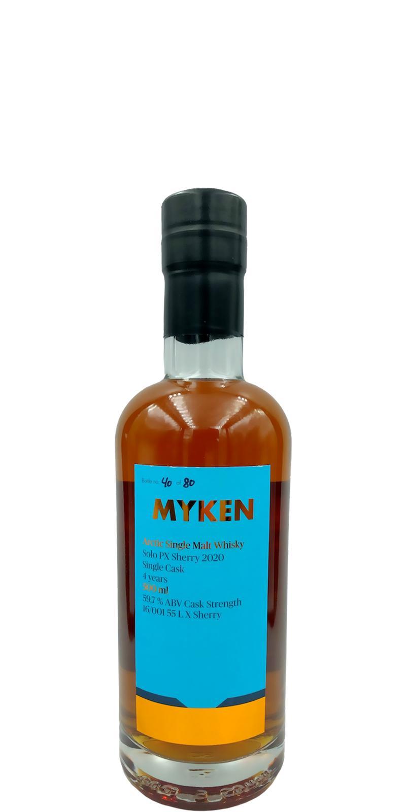 Myken Solo PX Sherry Arctic Single Malt Whisky