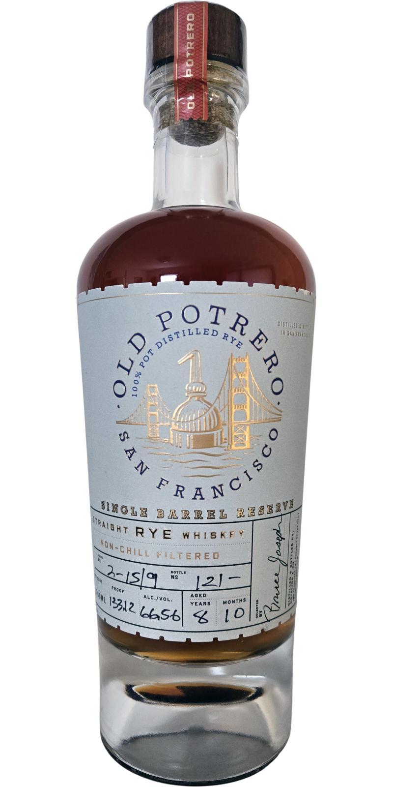 Old Potrero 08-year-old Straight Rye Whiskey - Single Barrel Reserve