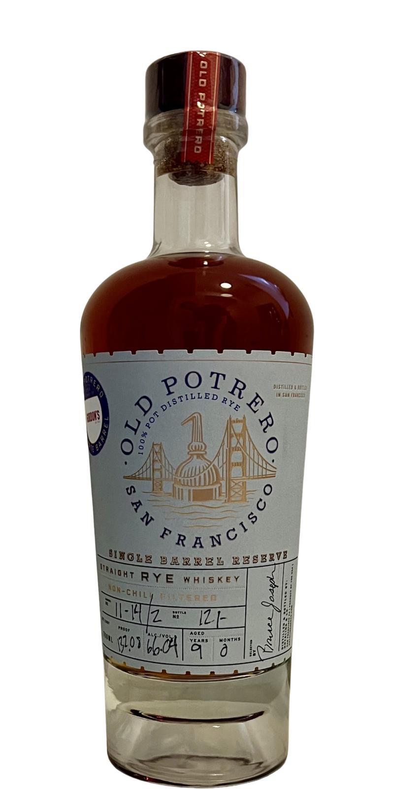 Old Potrero 09-year-old Straight Rye Whiskey - Single Barrel Reserve