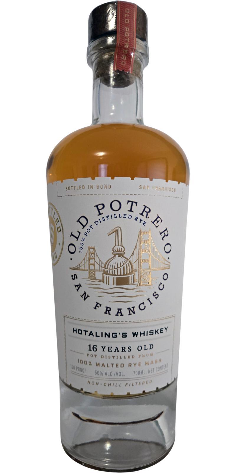 Old Potrero 16-year-old Hotaling's Whiskey