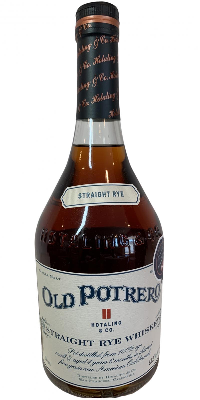 Old Potrero 2012 Straight Rye Whiskey