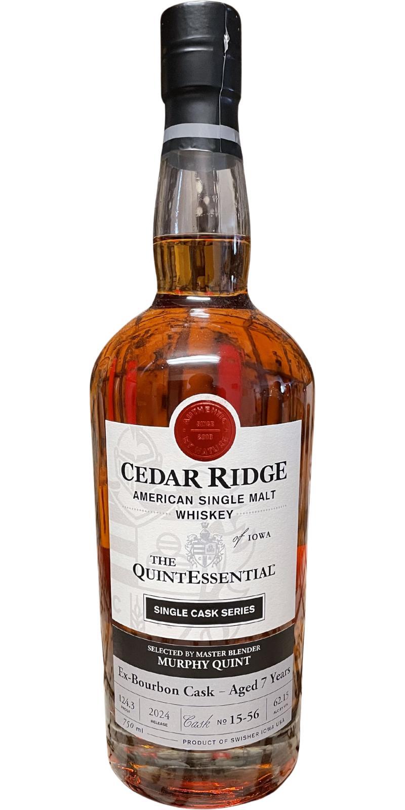 Cedar Ridge 2017 The Quintessential - Single Cask Series