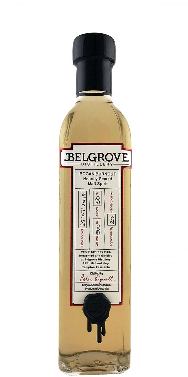 Belgrove Heavily Peated Malt Spirit Bogan Burnout
