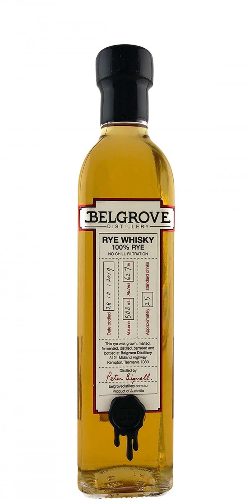 Belgrove Rye Whisky