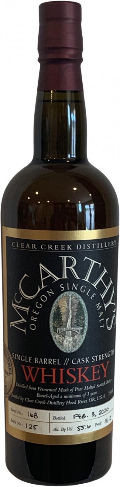 McCarthy's Oregon Hard Water Exclusive Single Barrel