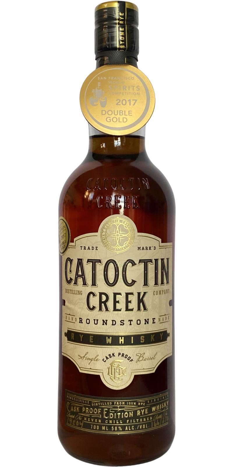 Catoctin Creek Rye Whisky Single Barrel - Cask Proof Edition