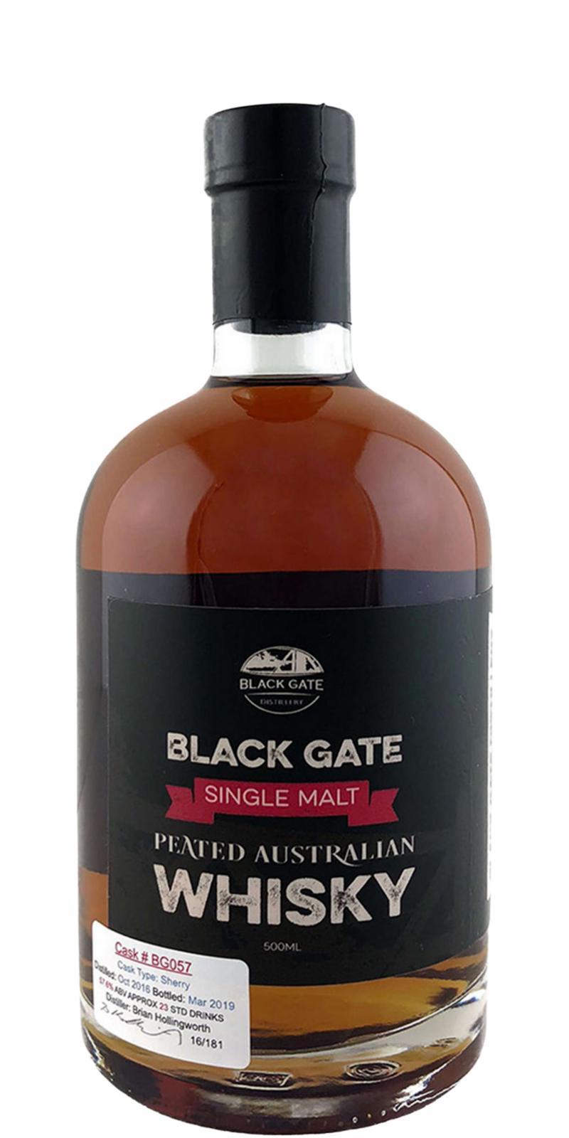 Black Gate 2016 Peated Australian Whisky