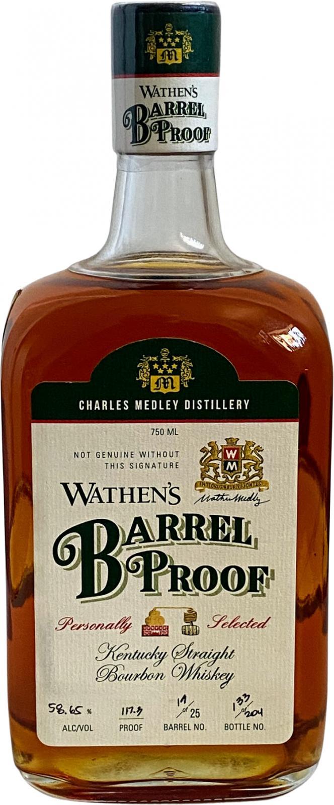 Wathen's Barrel Proof Personally Selected