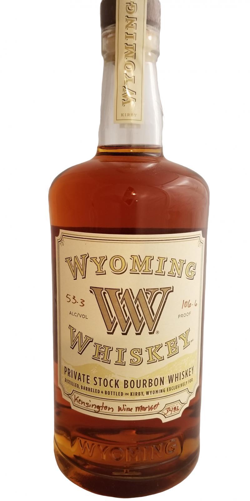 Wyoming Whiskey Private Stock Bourbon Whiskey