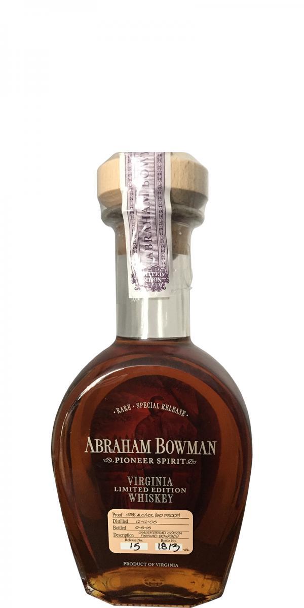Abraham Bowman 2006 Virginia Limited Edition Whiskey - Small Batch