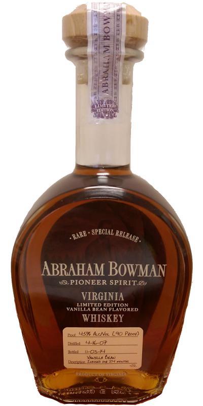 Abraham Bowman 2007 Virginia Limited Edition Whiskey - Small Batch