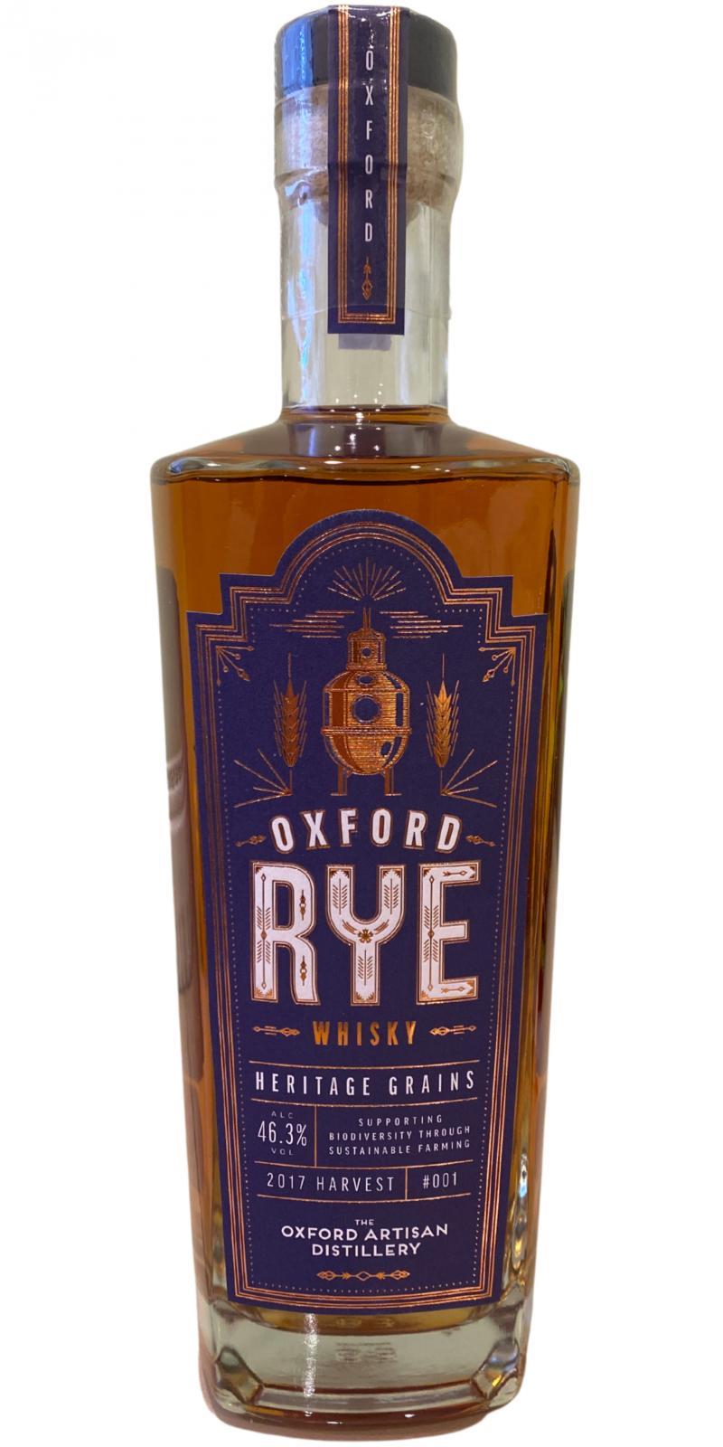 Oxford Rye Whisky 2017 Heritage Grains