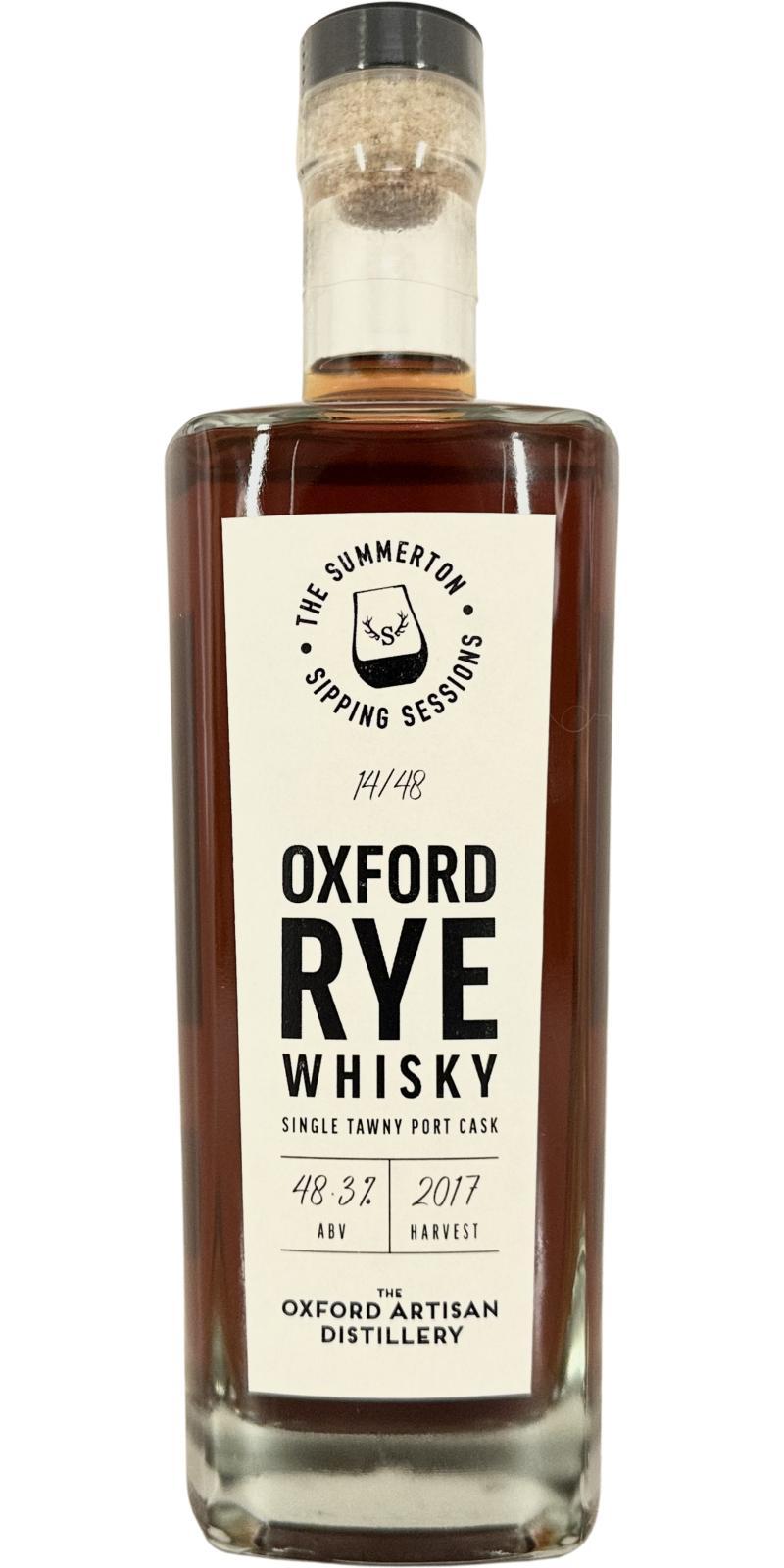 Oxford Rye Whisky 2017 Summerton Sipping Session 2023