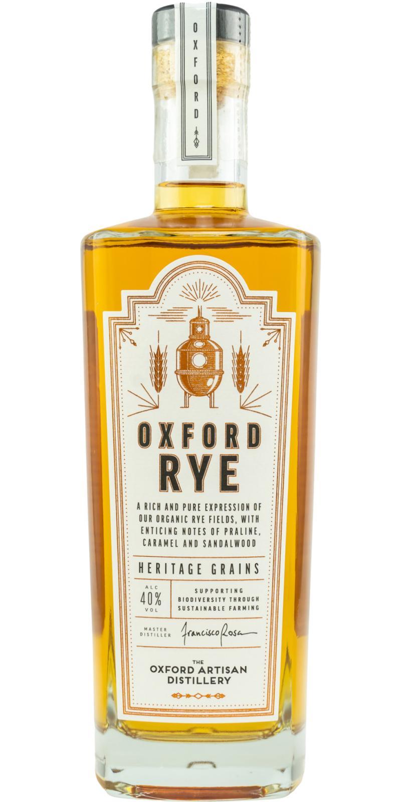 The Oxford Artisan Distillery Oxford Rye Heritage Grains