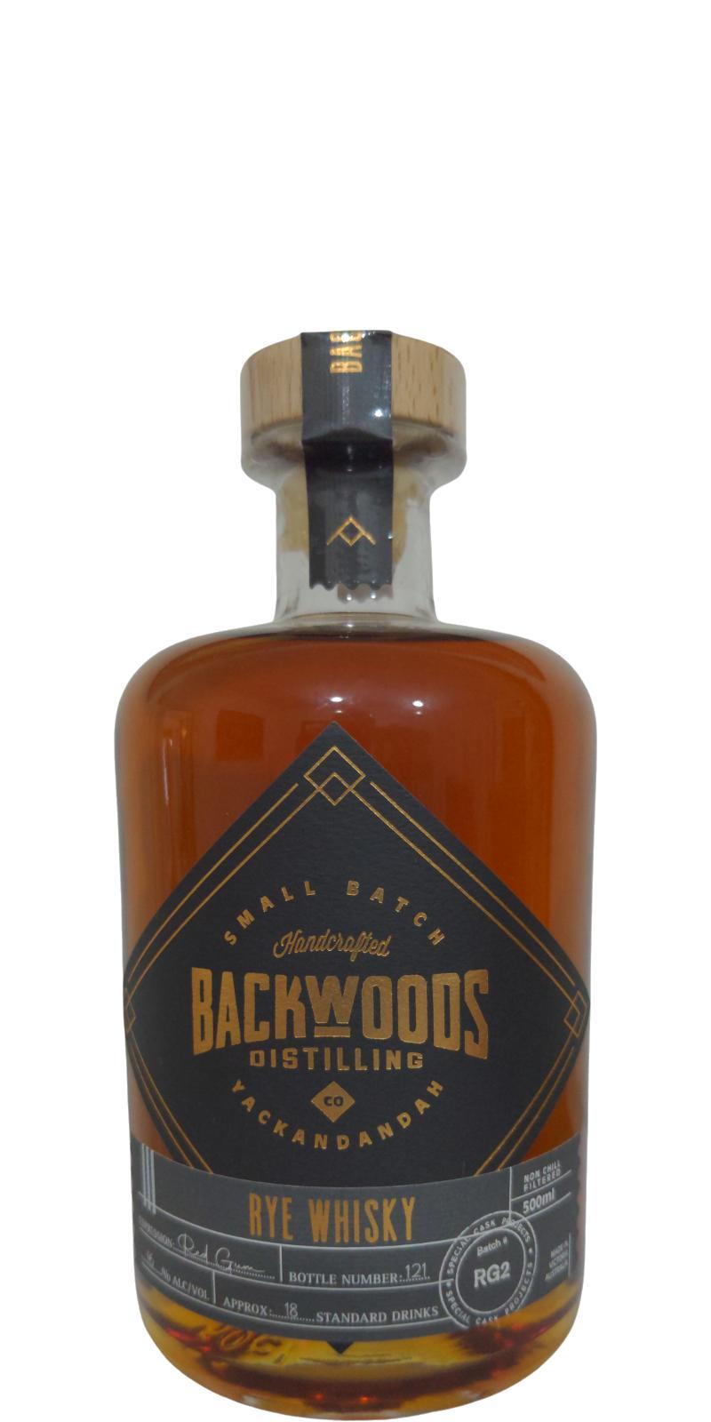 Backwoods Distilling Rye Whiskey