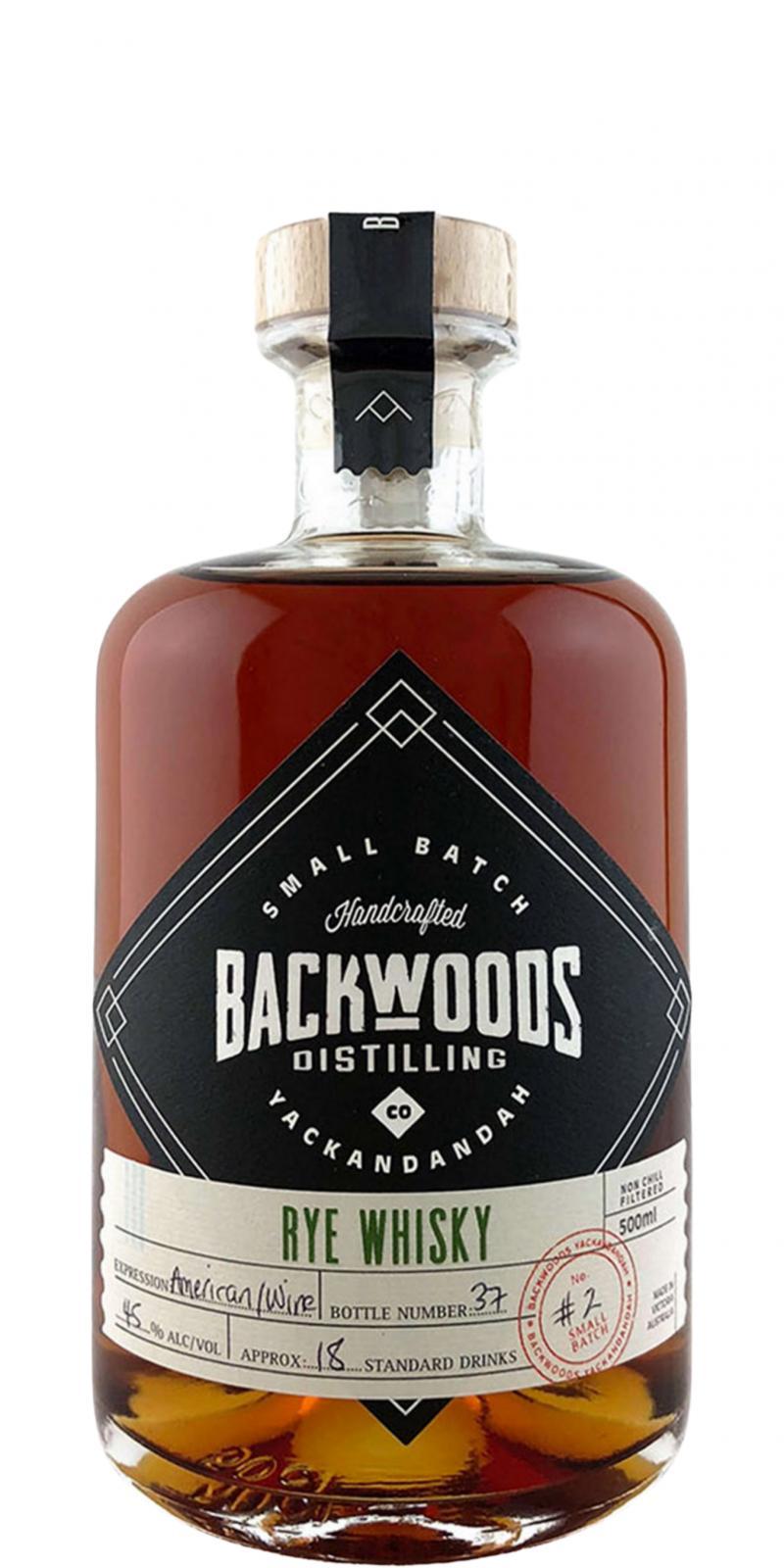 Backwoods Distilling Rye Whisky Small Batch