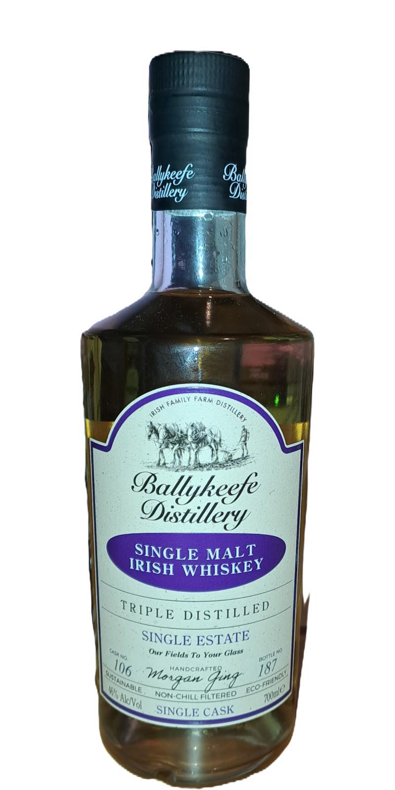 Ballykeefe Distillery Single Malt Irish Whiskey Triple Distilled