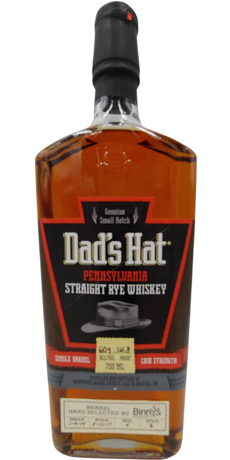 Dad's Hat 2014 Single Barrel - Cask Strengtht Straight Rye Whiskey