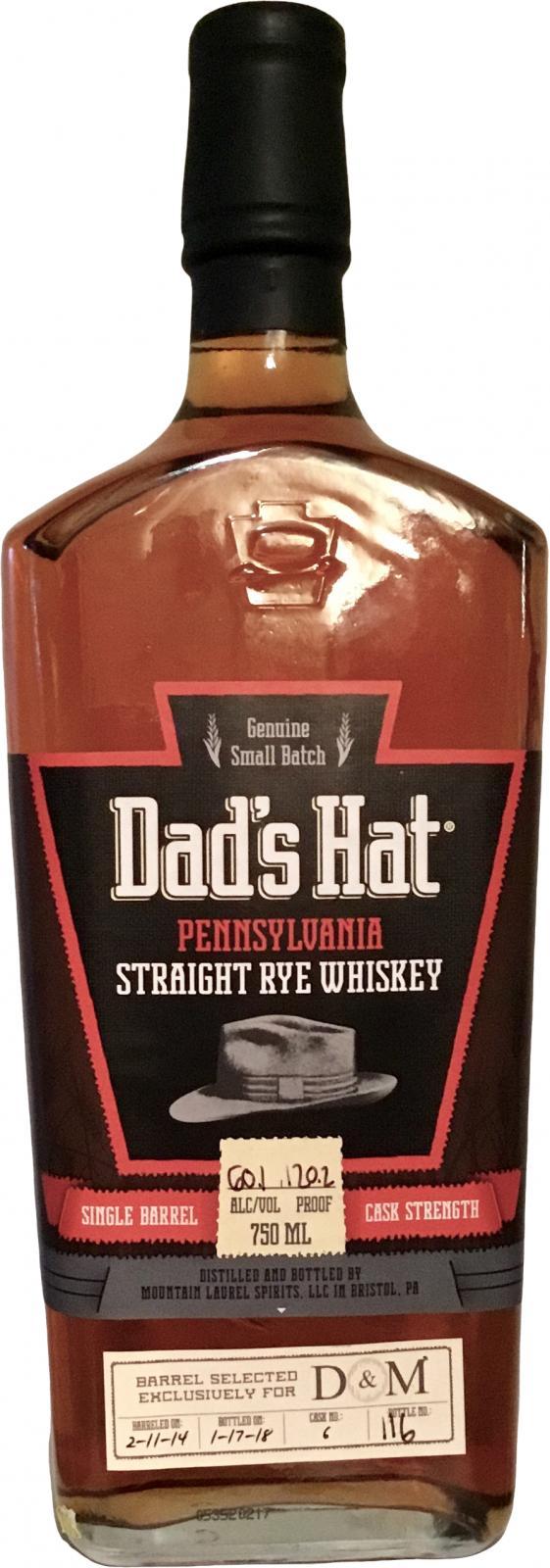 Dad's Hat 2014 Single Barrel - Cask Strength