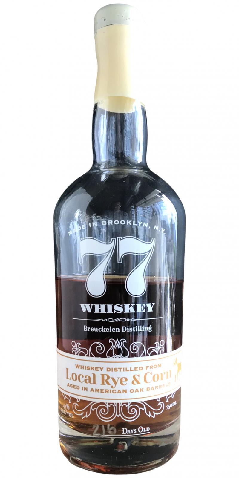 Breuckelen 77 Local Rye & Corn Whiskey Whiskey Distilled from Local Rye & Corn