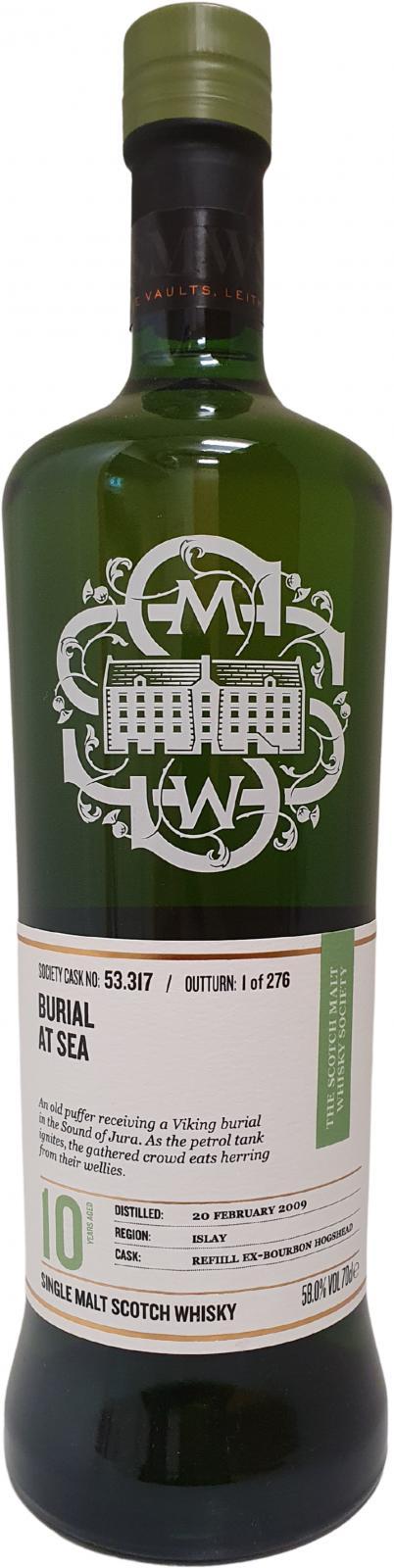 Caol Ila 2009 SMWS 53.317 Burial at sea