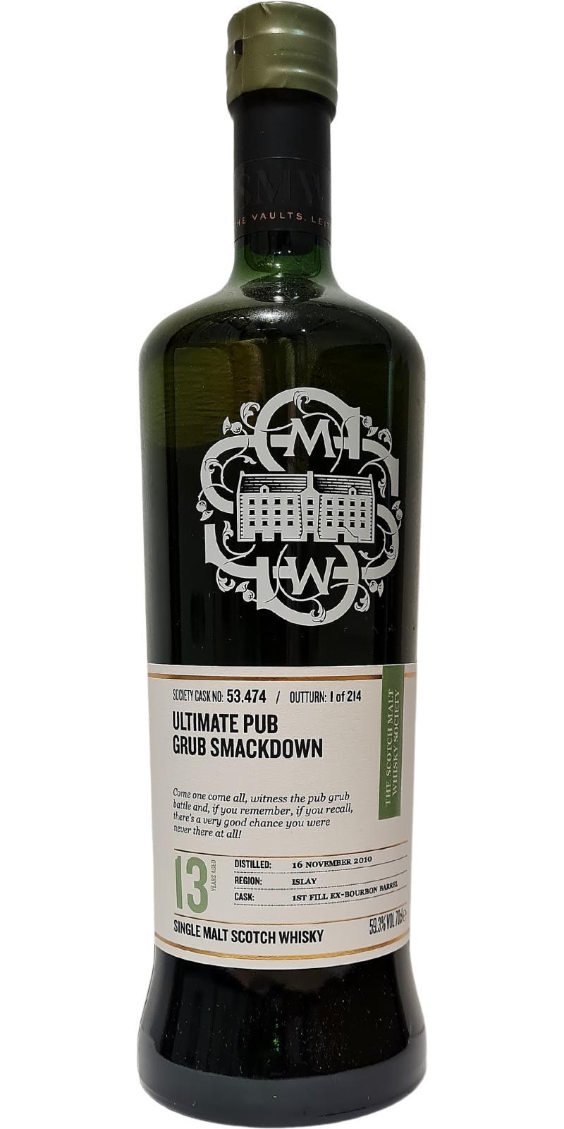 Caol Ila 2010 SMWS 53.474 Ultimate pub grub smackdown