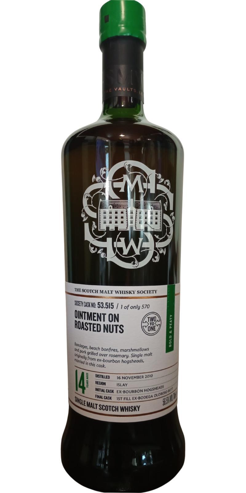 Caol Ila 2010 SMWS 53.515 Ointment on roasted nuts