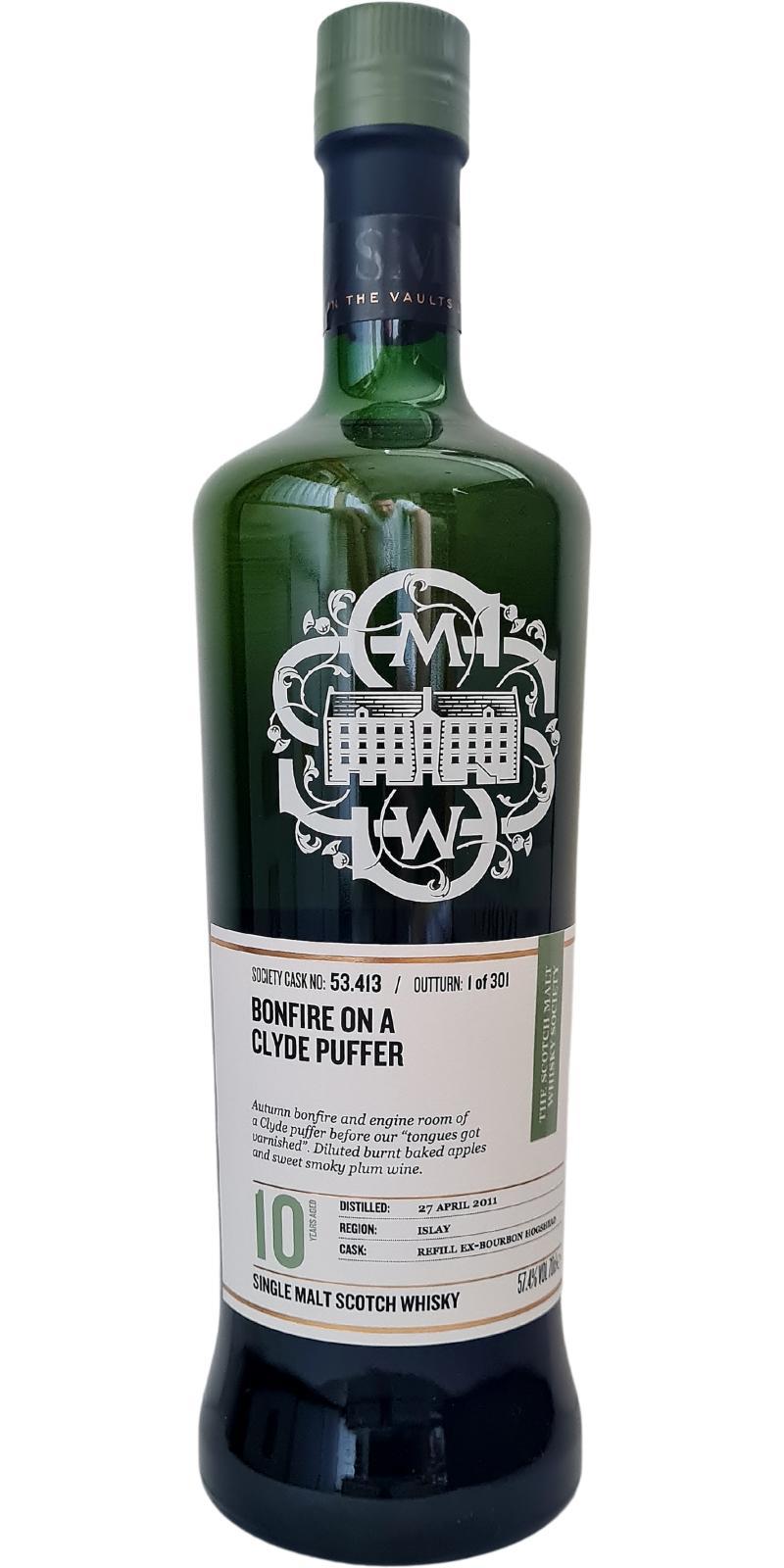 Caol Ila 2011 SMWS 53.413 Bonfire on a clyde puffer