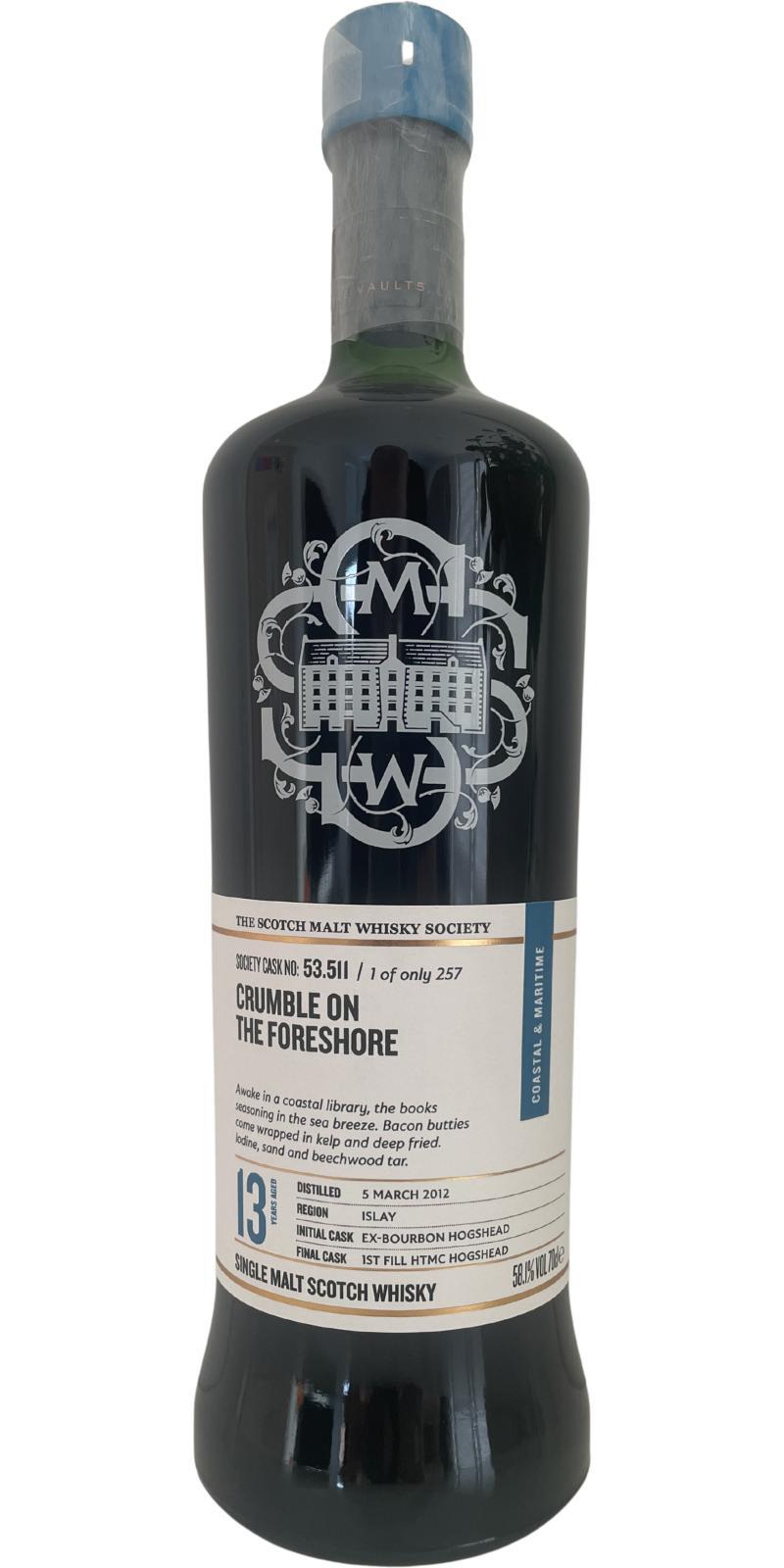 Caol Ila 2012 SMWS 53.511 Crumble on the foreshore