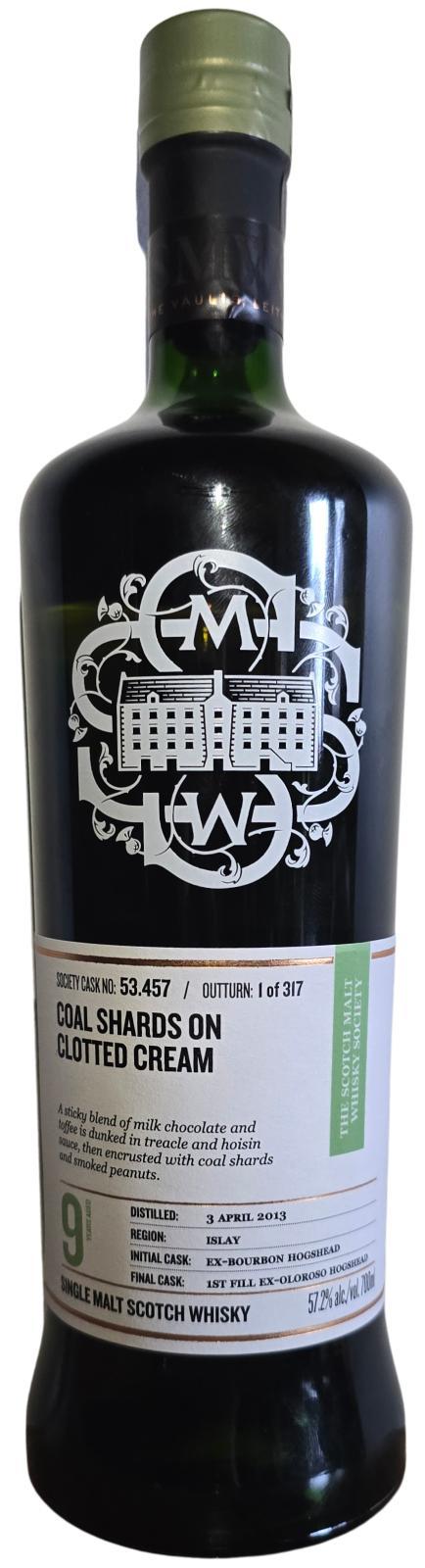 Caol Ila 2013 SMWS 53.457 Coal shards on clotted cream