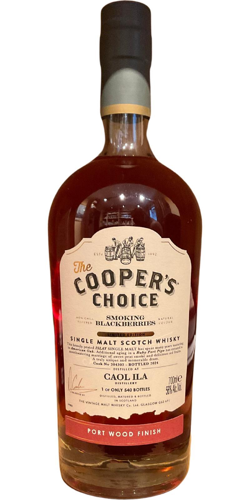 Caol Ila Smoking Blackberries VM The Cooper's Choice