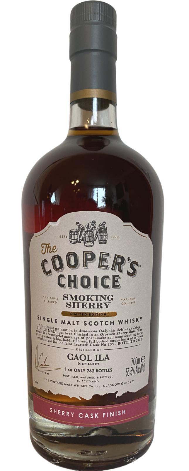 Caol Ila Smoking Sherry VM The Cooper's Choice