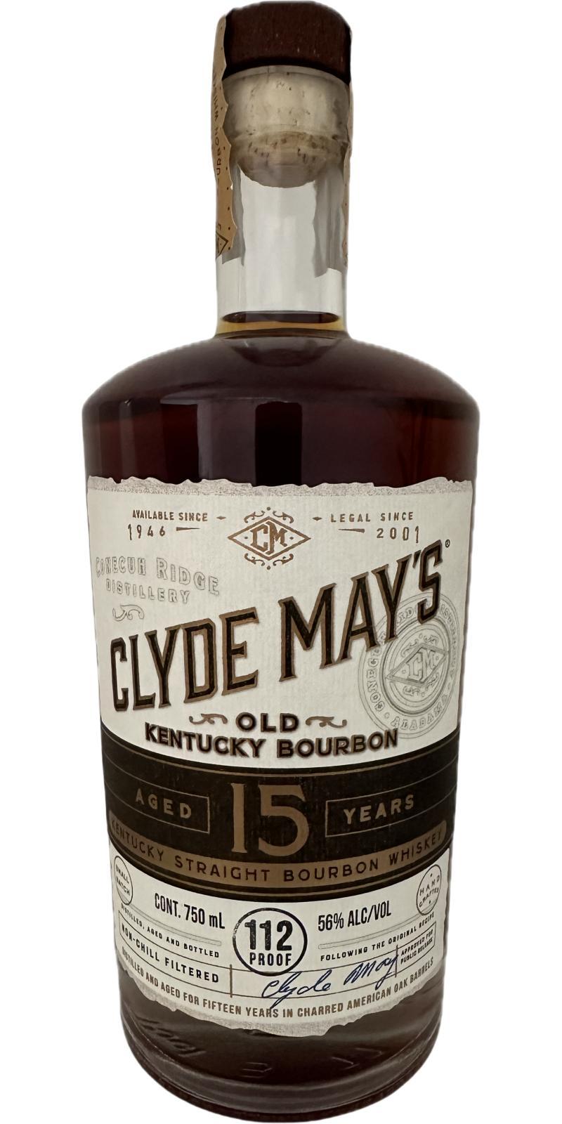 Clyde May's 15-year-old Small Batch - Kentucky Straight Bourbon Whiskey