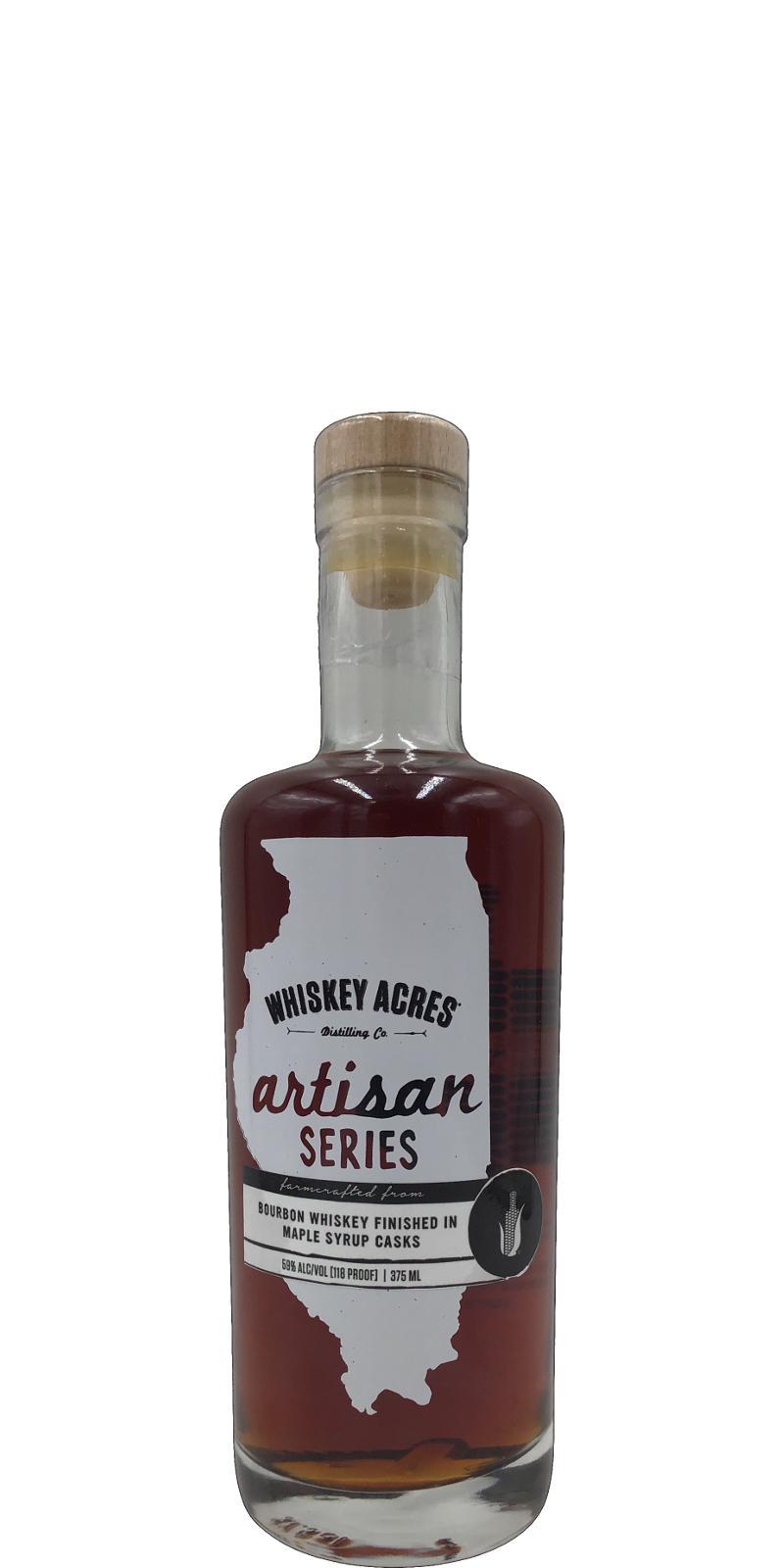 Whiskey Acres Distilling Co. Artisan Series Bourbon Whiskey Finished in Maple Syrup Casks