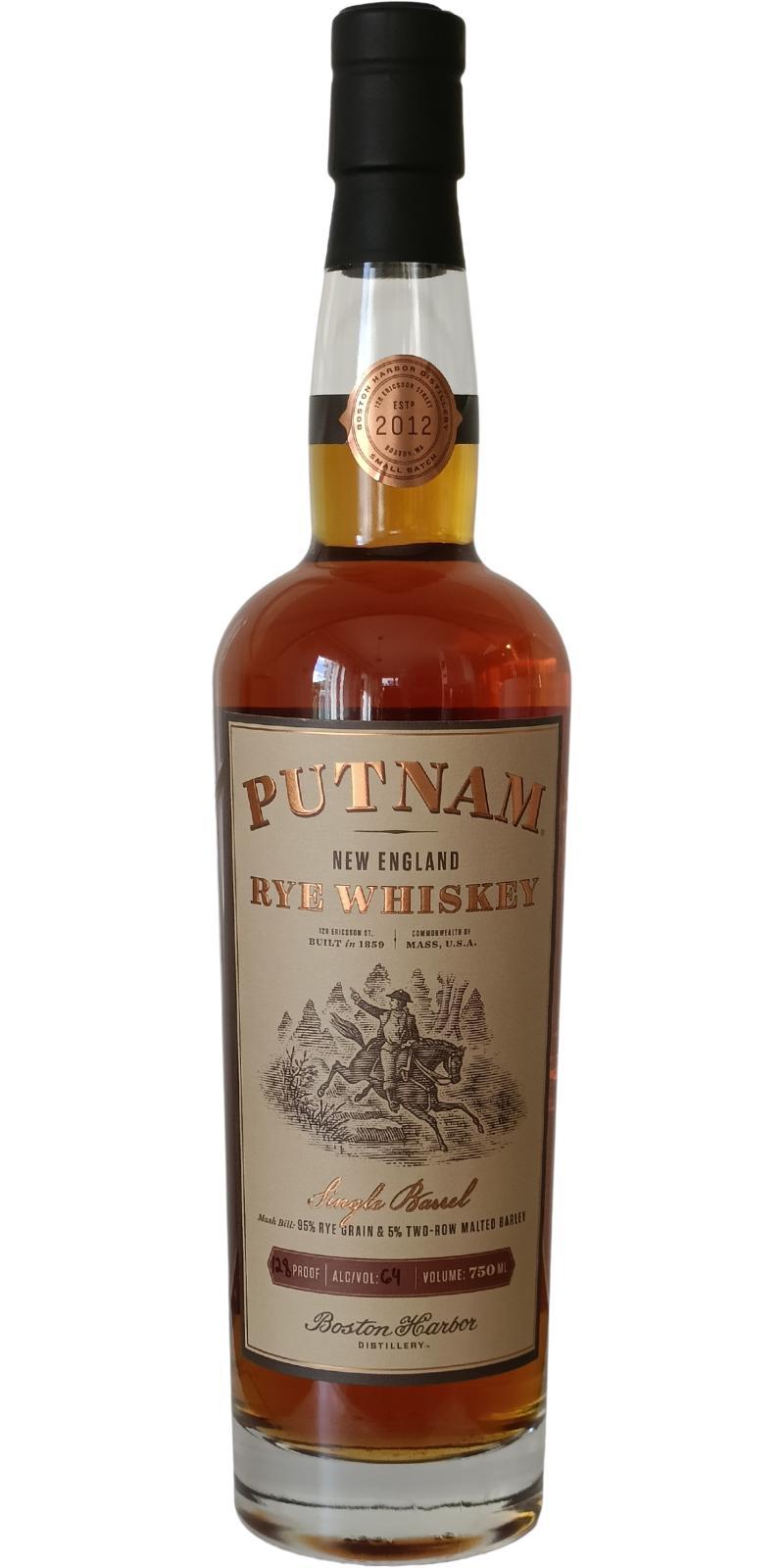 Putnam New England Rye Whiskey Single Barrel