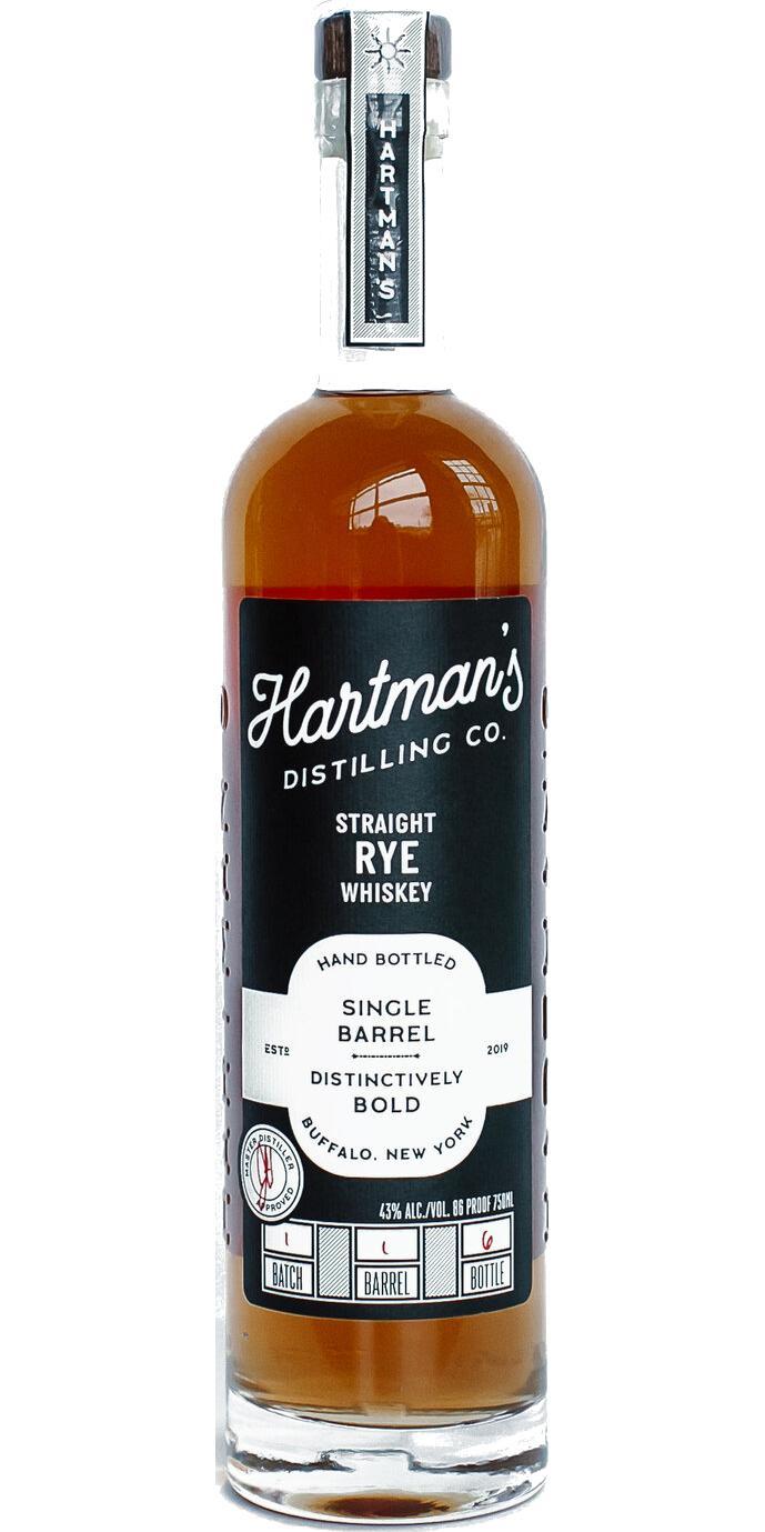 Hartman's Distilling Co. Straight Rye Whiskey Single Barrel - Distinctively Bold