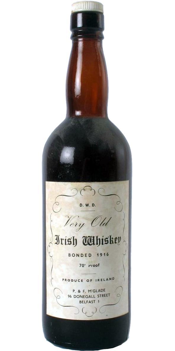 D. W. D. - Dublin Whiskey Distillery 1916 Very Old Irish Whiskey